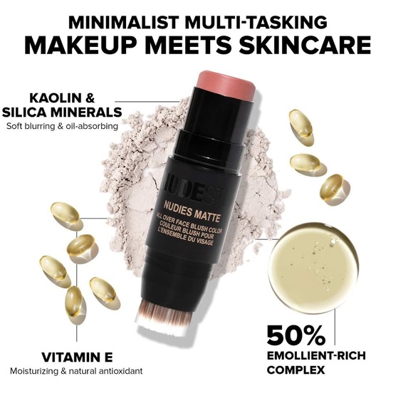 🌿 NUDESTIX Nudies Cream All-Over-Face Blush Color - Picture 3 of 8